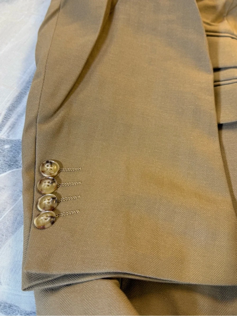 PJ PAUL JONES Men's Linen Blazer Jacket Lightweight Khaki Size XXL